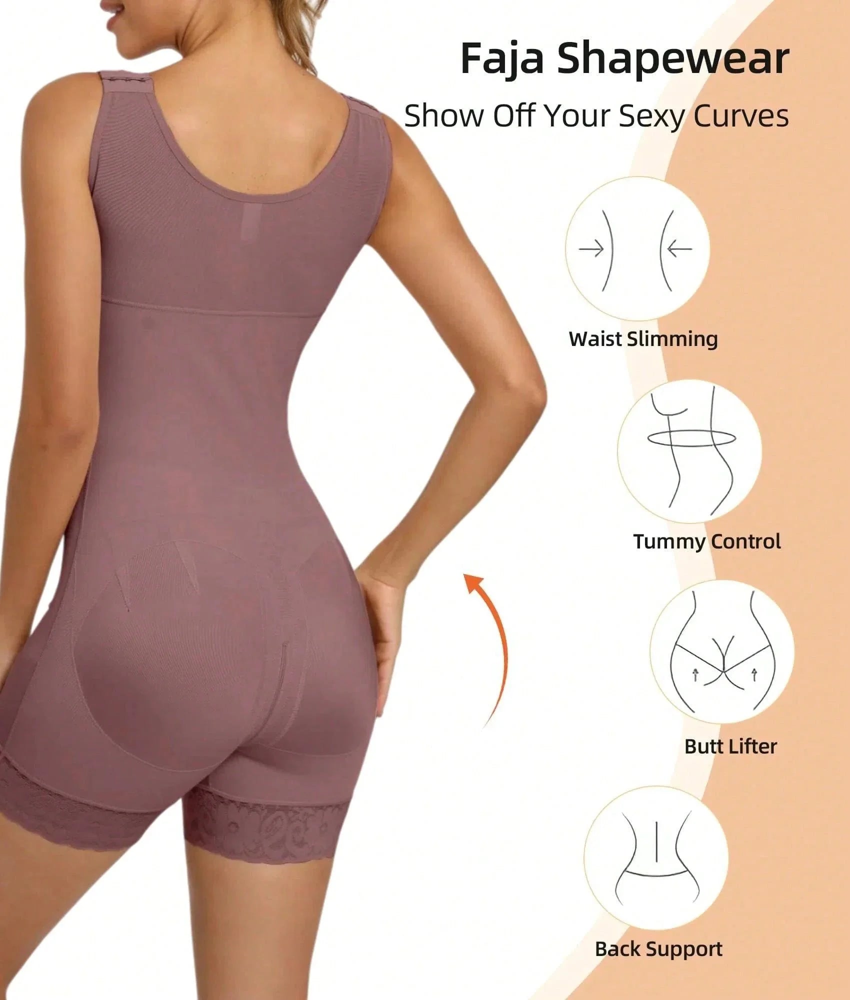 Fajas Colombianas Shapewear for Women Tummy Control Post Surgery Full Body Shaper Butt Lifter with Zipper Crotch Skimsbodysuits Solleonnewfajascurve Elegant Figure Fajas Melibelt Bodysuitfajashaper