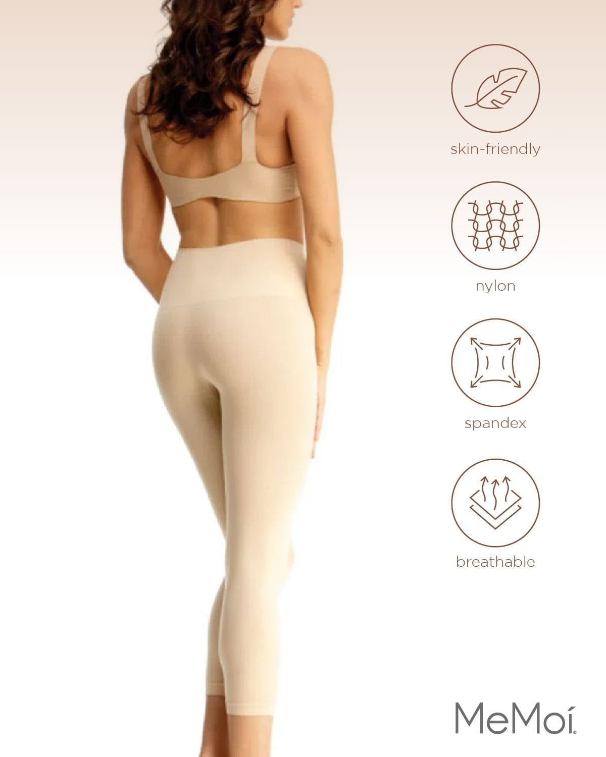 High-Waisted Tummy Control Shapewear Leggings for Women – Breathable Compression Fit