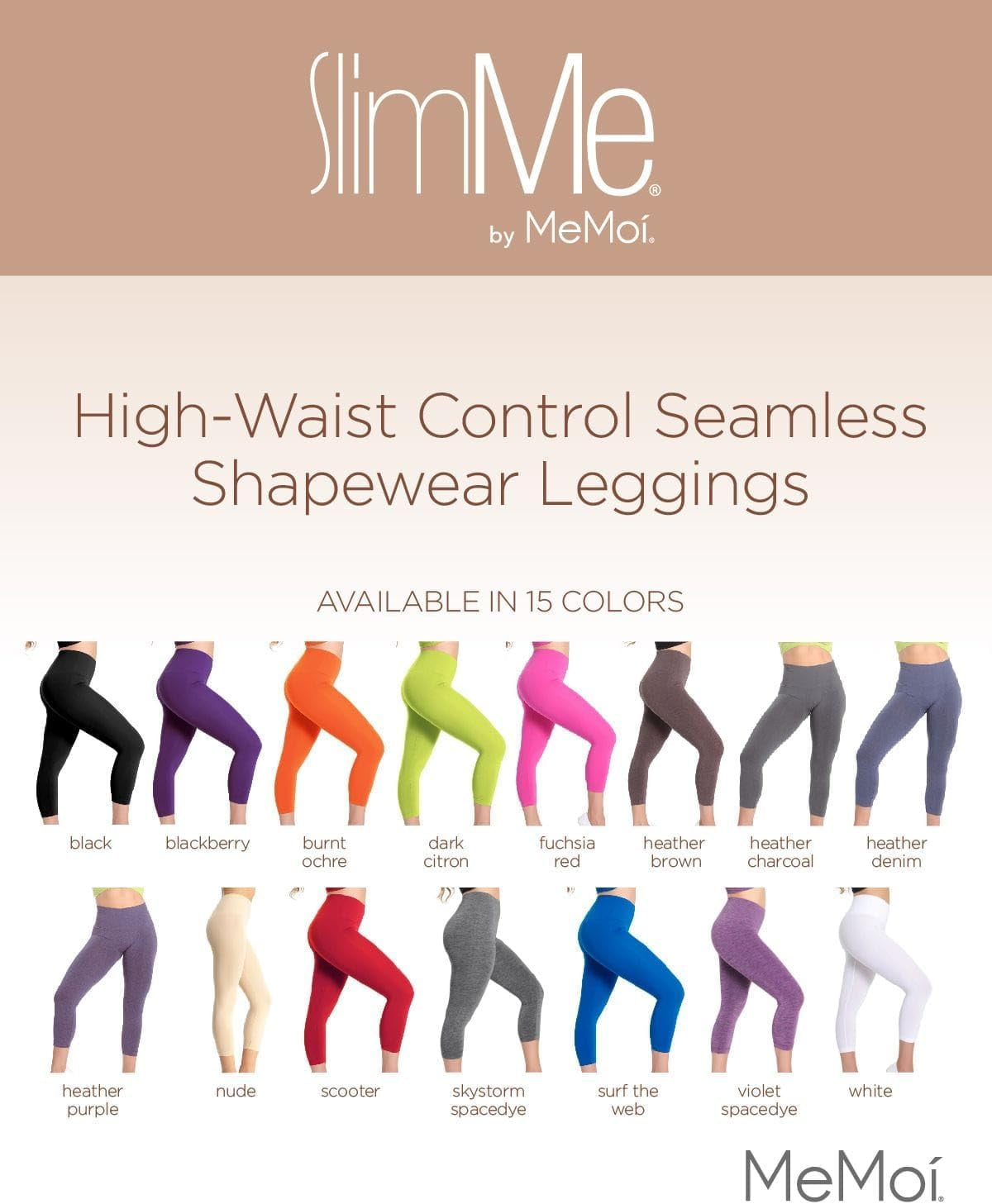 High-Waisted Tummy Control Shapewear Leggings for Women – Breathable Compression Fit
